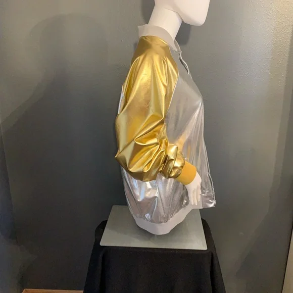 Jogal Style Metallic Silver and Gold Women's Jacket - Picture 4 of 6